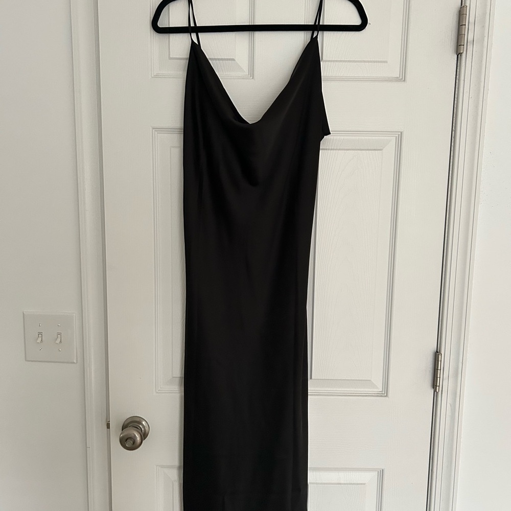 Petal & Pup Black Satin Dress - Picture 4 of 5